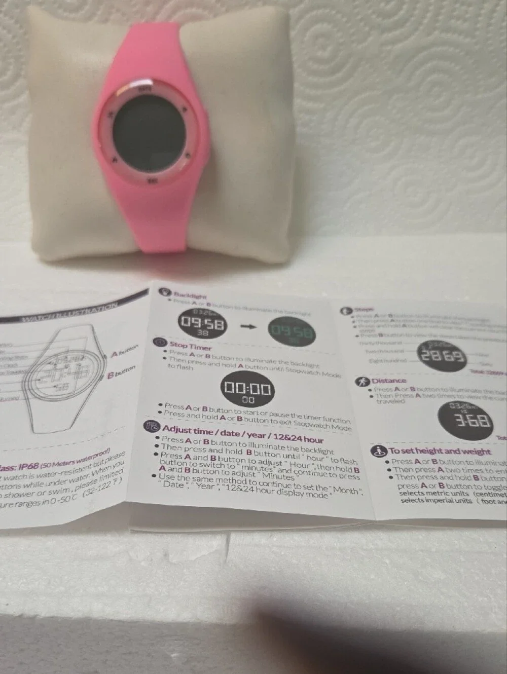 Women's Pink Digital Silicone Sport Watch - Unbranded
